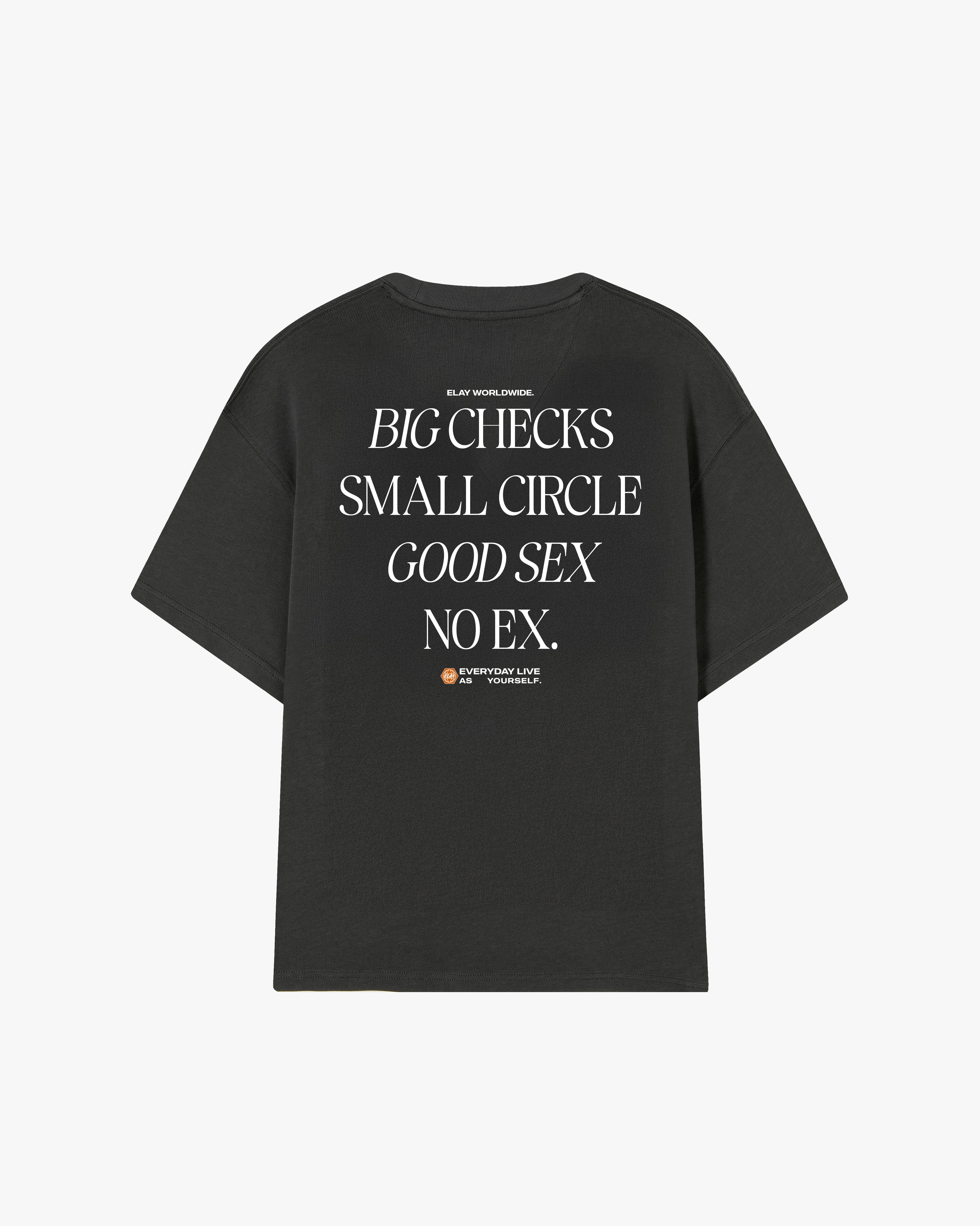 BIG CHECKS TEE | BLACK